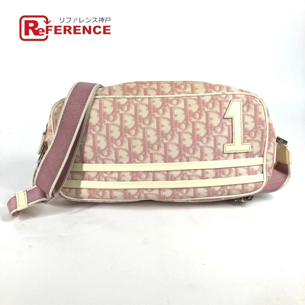 Dior Trotter Bag Clutch Crossbody Shoulder Leather Pink